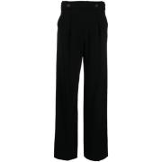 Zwarte Casual Viscose Crepe Broek Proenza Schouler , Black , Dames