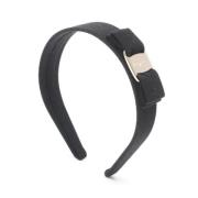 Pre-owned Canvas hair-accessories Salvatore Ferragamo Pre-owned , Blac...