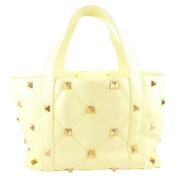 Pre-owned Leather totes Valentino Vintage , Yellow , Dames