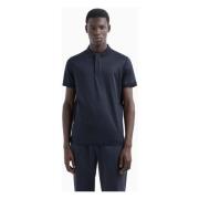 Donkerblauw Polo Shirt met Logo Details Emporio Armani , Blue , Heren