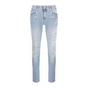 Blauwe Skinny Jeans Love Moschino , Blue , Dames