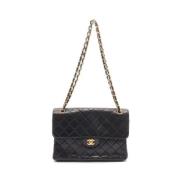 Pre-owned Leather chanel-bags Chanel Vintage , Black , Dames