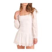 Witte Katoenen Mini Jurk Jayce Loveshackfancy , White , Dames