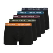 Comfort Fit Trunks Pak van 5 Jack & Jones , Black , Heren