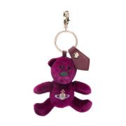 Paarse Fluwelen Teddybeer Sleutelhanger Vivienne Westwood , Purple , D...