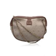 Pre-owned Leather shoulder-bags Dior Vintage , Beige , Dames