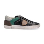 Italiaanse leren sneakers met iconisch embleem Philippe Model , Multic...