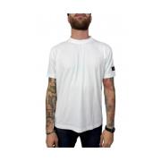 Wit T-shirt met 86% polyamide Suns , White , Heren