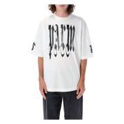 Off White Gothic Palm T-Shirt Palm Angels , White , Heren