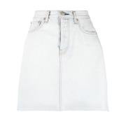 Casual Beige Katoenen Mini Rok Rag & Bone , Blue , Dames