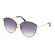 Evangeline Zonnebril Glanzend Palladium/Grijs Tom Ford , Gray , Dames