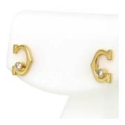 Pre-owned Metal earrings Cartier Vintage , Yellow , Dames