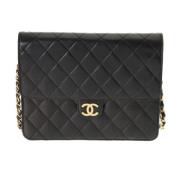 Pre-owned Leather chanel-bags Chanel Vintage , Black , Dames