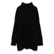 Casual Zwarte Wol Turtleneck Sweater Pinko , Black , Dames