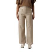 Wijde Pijp Ecru Broek Zeno La Fée Maraboutée , Beige , Dames