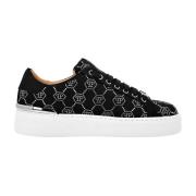 Zwarte Kristal Lage Sneakers Philipp Plein , Black , Dames