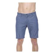 Blauwe Katoenen Slim Fit Shorts Armata Di Mare , Blue , Heren