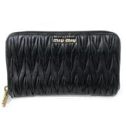 Pre-owned Leather wallets Miu Miu Pre-owned , Black , Dames