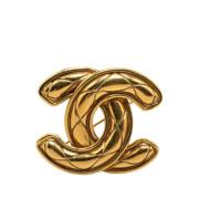 Pre-owned Fabric chanel-jewelry Chanel Vintage , Yellow , Dames