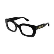 Zwarte montuur zonnebril Gg1154O model Gucci , Black , Heren