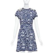 Pre-owned Viscose dresses Louis Vuitton Vintage , Blue , Dames