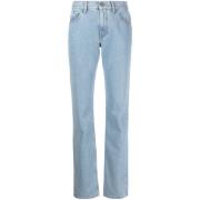 Casual Blauwe Straight Jeans The Attico , Blue , Dames