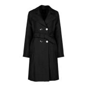 Elegant Trench Coat Pinko , Black , Dames