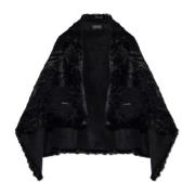 Nepbont cape uit de Skiwear collectie Balenciaga , Black , Dames