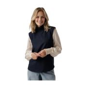 Elegante Turtle Neck Top Donkerblauw Est'Seven , Blue , Dames