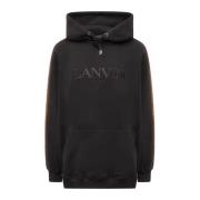 Zij Curb Hoodie Sweatshirt Lanvin , Black , Heren