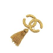 Pre-owned Fabric chanel-jewelry Chanel Vintage , Yellow , Dames