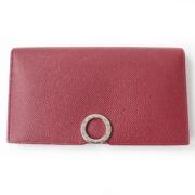 Pre-owned Leather wallets Bvlgari Vintage , Red , Dames