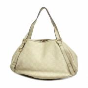 Pre-owned Leather totes Gucci Vintage , Beige , Dames