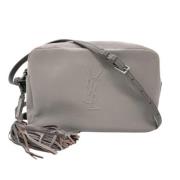 Pre-owned Leather shoulder-bags Saint Laurent Vintage , Gray , Dames