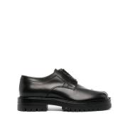 Zwarte Tabi Teen Veterschoenen Maison Margiela , Black , Dames