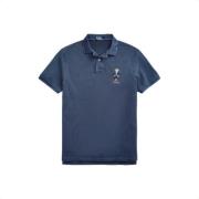 Blauwe Casual Korte Mouw Polo Shirt Polo Ralph Lauren , Blue , Heren