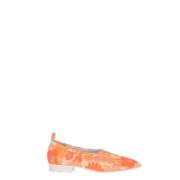 Pre-owned Leather flats Jil Sander Pre-owned , Orange , Dames