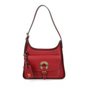 Gouden Cirkel Wijn Schoudertas Love Moschino , Red , Dames