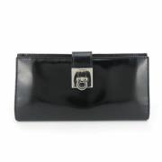 Pre-owned Leather wallets Salvatore Ferragamo Pre-owned , Black , Dame...