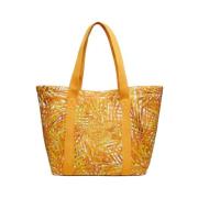 Grote palmbladeren unisex strandtas van neopreen Vilebrequin , Orange ...