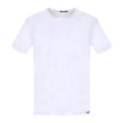 Stretch Katoenen Ronde Hals T-shirt Tom Ford , White , Heren