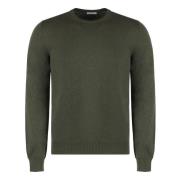 Cashmere blend pullover met geribbelde boorden Malo , Green , Heren