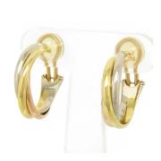 Pre-owned Metal earrings Cartier Vintage , Yellow , Dames