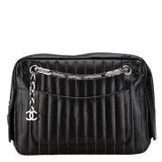 Pre-owned Leather chanel-bags Chanel Vintage , Black , Dames