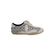 Pre-owned Leather sneakers Louis Vuitton Vintage , White , Dames