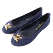 Pre-owned Canvas flats Louis Vuitton Vintage , Blue , Dames