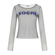 Long Sleeve Tops Koché , Black , Dames