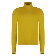 Luxe Cashmere Turtleneck Sweater Malo , Yellow , Dames