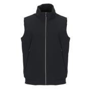 Zwarte Gewatteerde Gilet met Ritssluiting RRD , Black , Heren