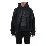 Katoenen Hoodie met Voor- en Achterprint Represent , Black , Heren